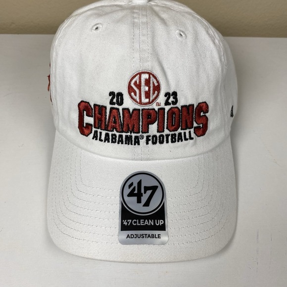 ‘47 Brand Other - Alabama Crimson Tide SEC 2023 Champions Football Baseball Cap Hat White 47 Brand